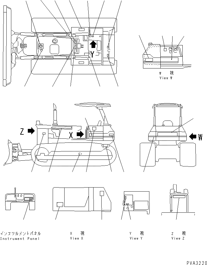 Схема запчастей Komatsu D50A-18 - МАРКИРОВКА (ЯПОН.)(№8-89) МАРКИРОВКА