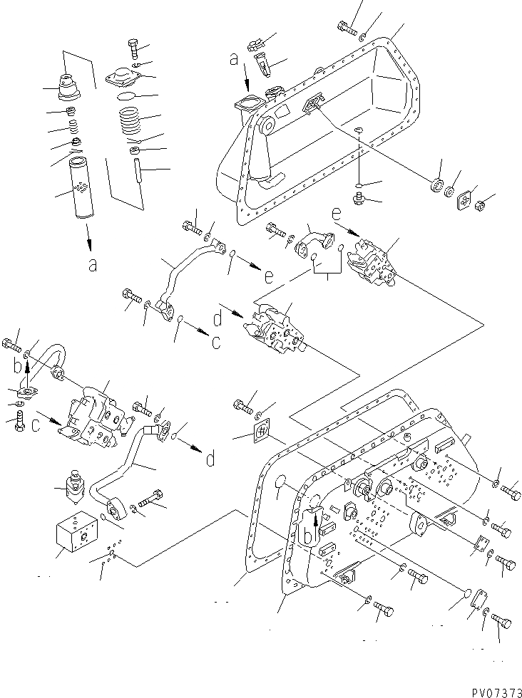 Схема запчастей Komatsu D50A-18 - ГИДР. БАК. AND УПРАВЛЯЮЩ. КЛАПАН (/9) (ДЛЯ ПОВОР. ОТВАЛА С ИЗМ. УГЛОМ POWER  ОТВАЛ С ПЕРЕКОСОМ И РЫХЛИТЕЛЬ) ОСНОВН. КОМПОНЕНТЫ И РЕМКОМПЛЕКТЫ