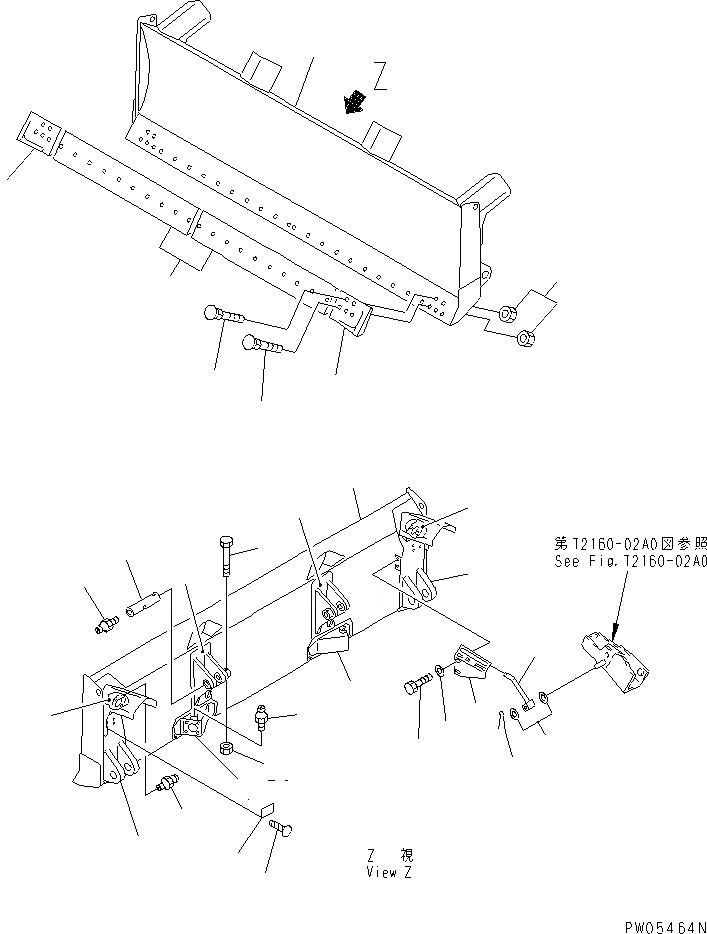 Схема запчастей Komatsu D50P-18 - ПРЯМ. ОТВАЛ POWER PITCH ОТВАЛ РАБОЧЕЕ ОБОРУДОВАНИЕ