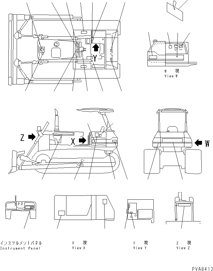 Схема запчастей Komatsu D50P-18 - МАРКИРОВКА (DP)(№87-) ЧАСТИ BOOK