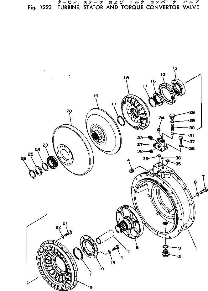 Схема запчастей Komatsu D53A-16 - TURBINE¤ STATOR И ГТР CONVERTOR КЛАПАН ГИДРОТРАНСФОРМАТОР И ТРАНСМИССИЯ