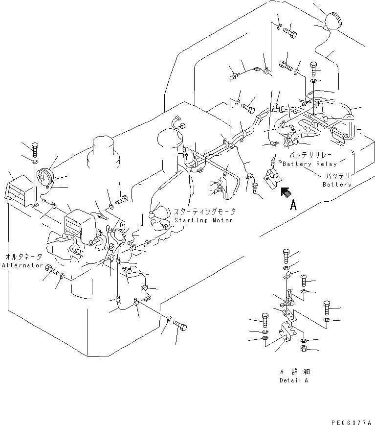 Схема запчастей Komatsu D53A-17 - ЭЛЕКТРИКА ЭЛЕКТРИКА