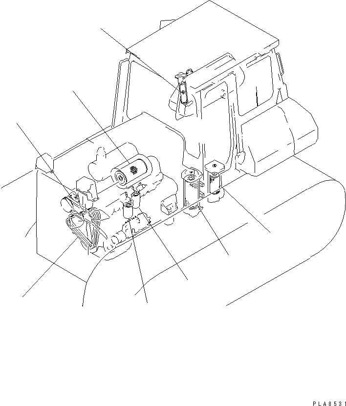 Схема запчастей Komatsu D53A-18 - ЭЛЕМЕНТ И V-РЕМЕНЬ ЧАСТИ BOOK