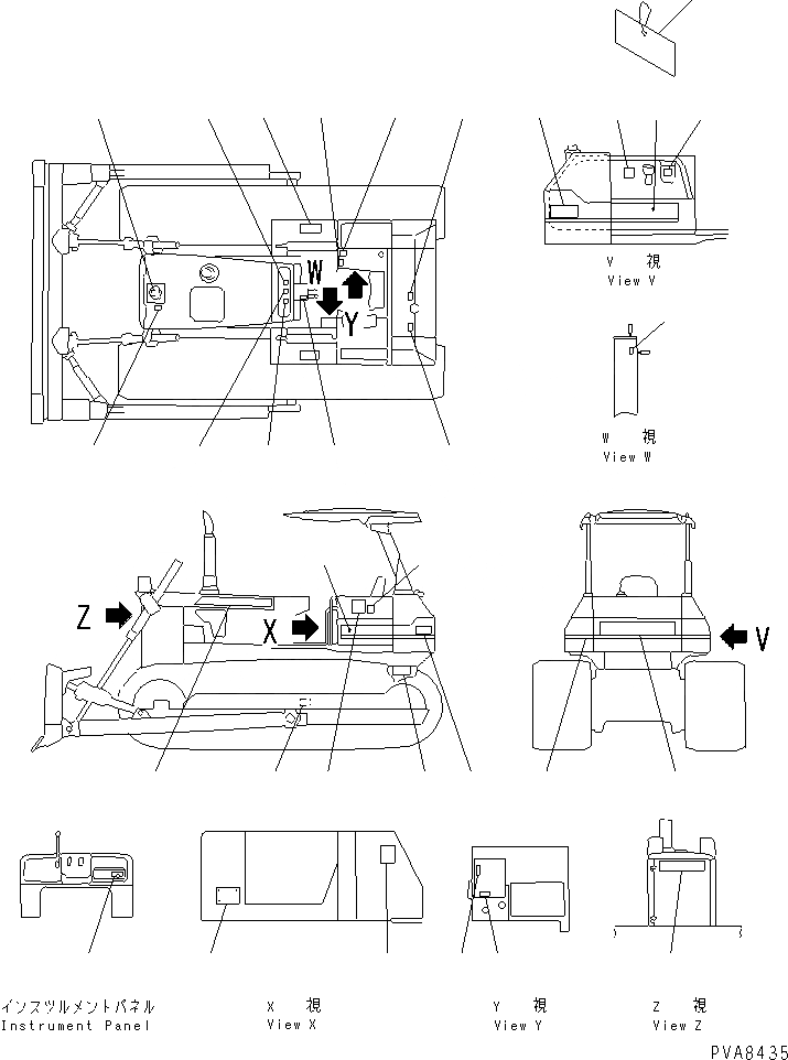 Схема запчастей Komatsu D53P-18 - МАРКИРОВКА (DP)(№87-) ЧАСТИ BOOK