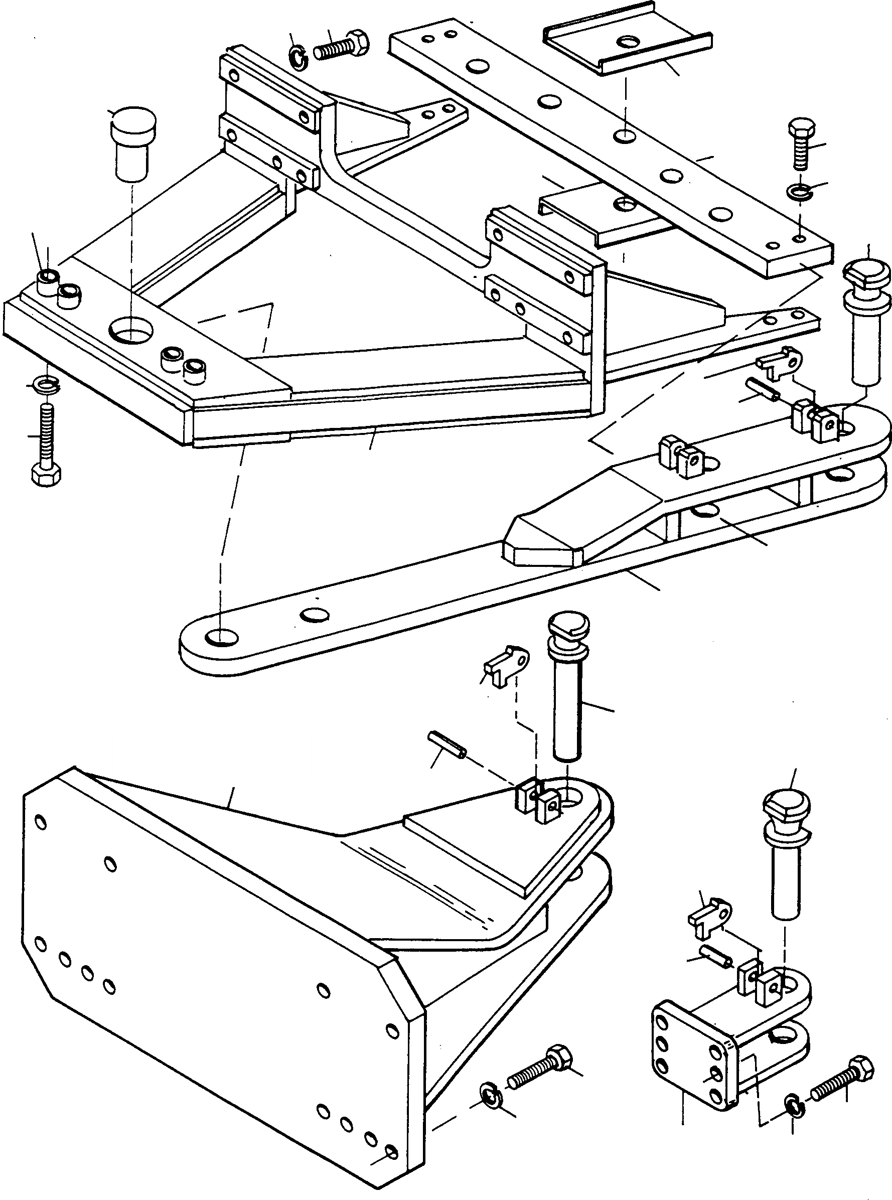 Схема запчастей Komatsu D540E - TOWING DEVICE ШАССИ И SUPERSTRUCTURE