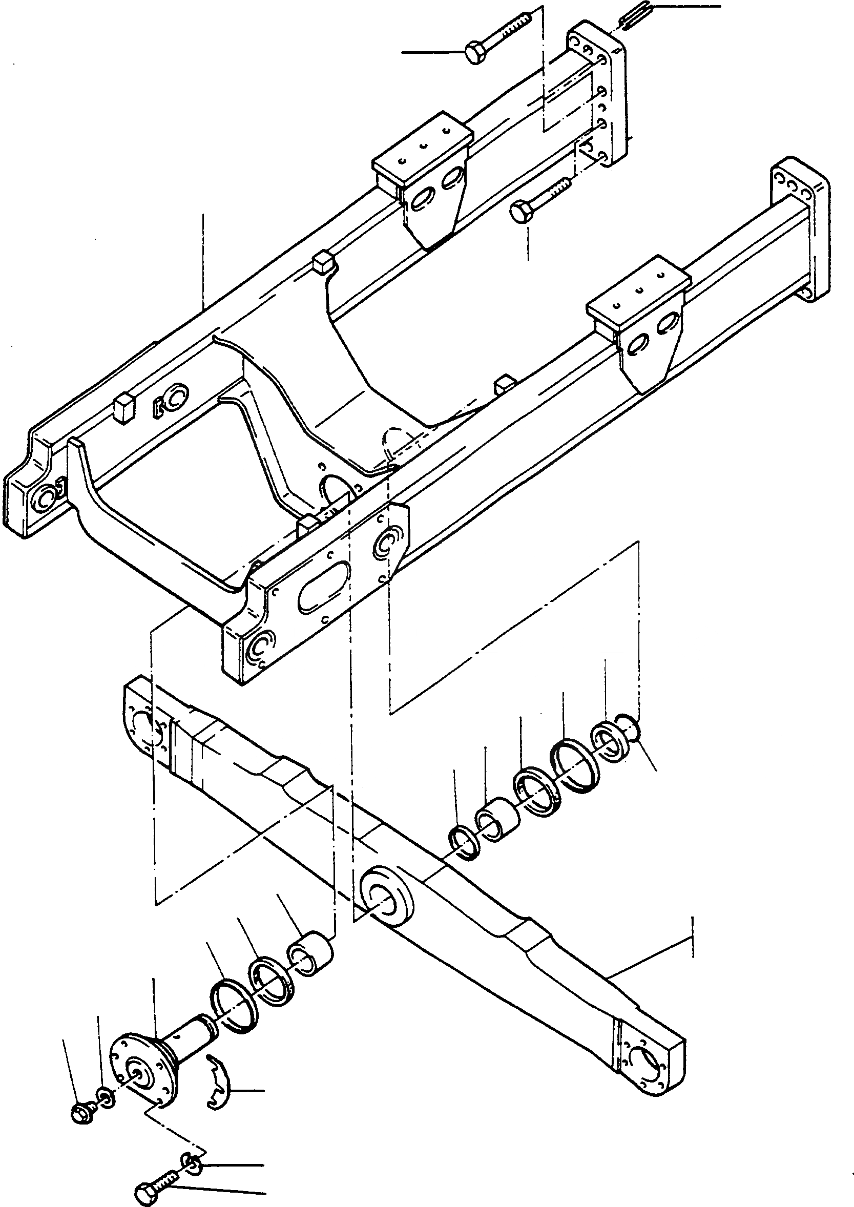 Схема запчастей Komatsu D540E - РАМА ШАССИ И SUPERSTRUCTURE