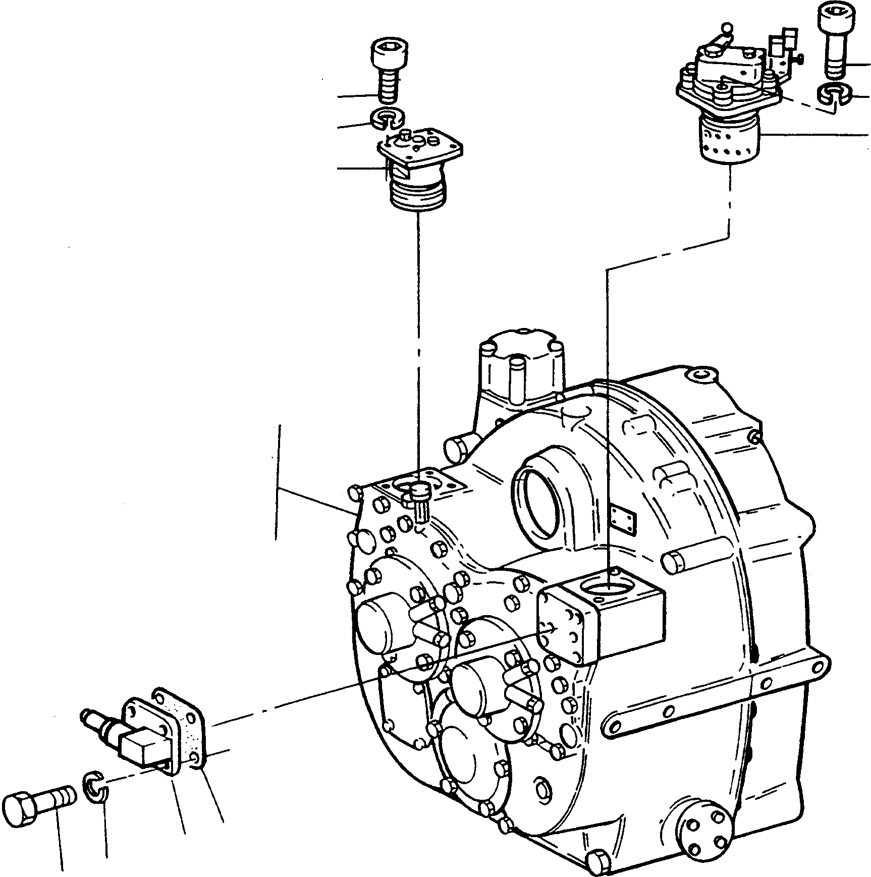 Схема запчастей Komatsu D540E - POWERSHIFT ТРАНСМИССИЯ ТРАНСМИССИЯ И ЗАДН. МОСТ