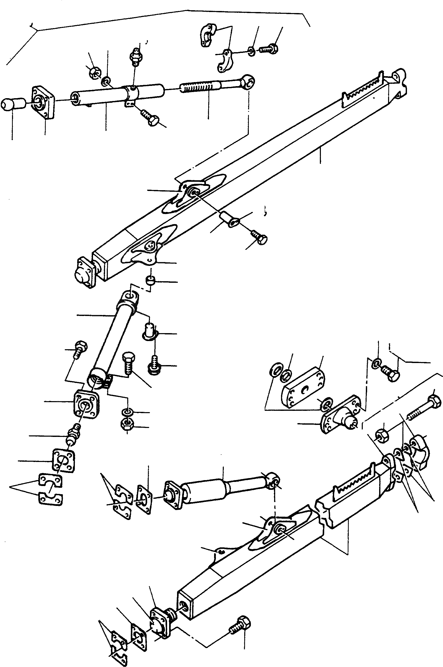 Схема запчастей Komatsu D570E - THRUST РУКОЯТЬ D7E ГИДРАВЛИКА