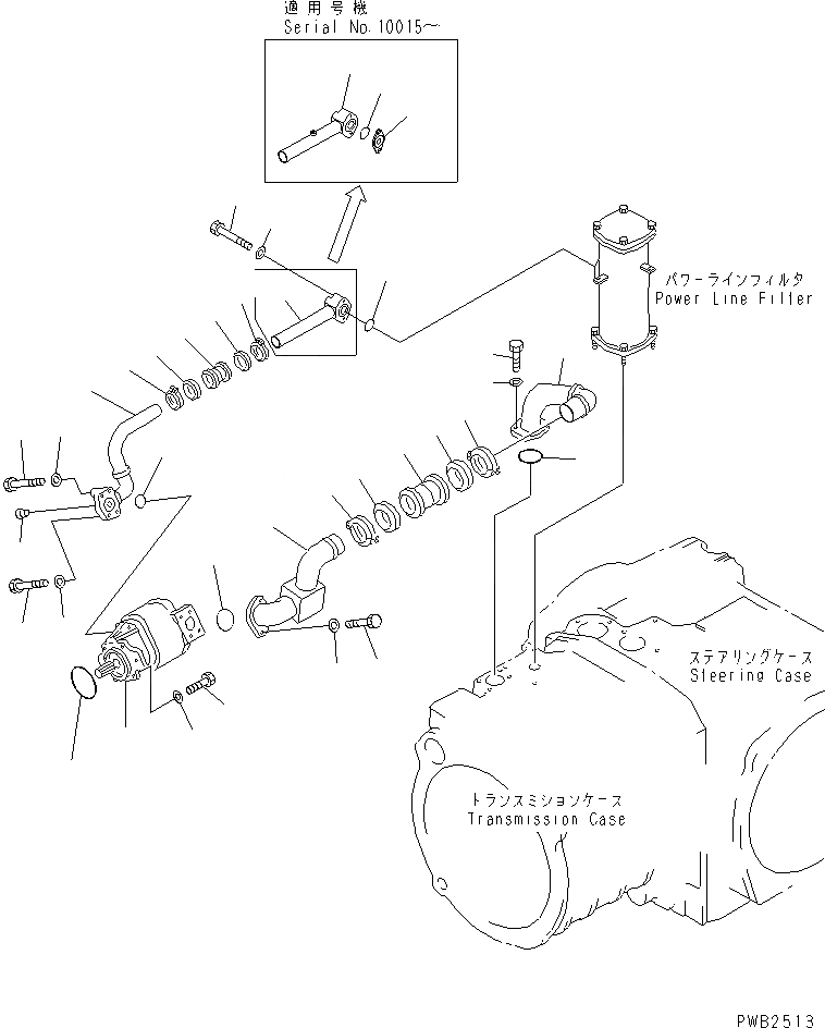 Схема запчастей Komatsu D575A-2 - ГИДРАВЛИКА РУЛ. УПРАВЛЕНИЯ (/) (SUPER DOZER)(№-) ГТР CONVERTOR¤ ТРАНСМИССИЯ¤ РУЛЕВ. УПРАВЛЕНИЕ И КОНЕЧНАЯ ПЕРЕДАЧА