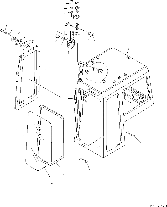 Схема запчастей Komatsu D575A-2 - СТАЛЬНАЯ КАБИНА (/9) (КОРПУС И ПЕРЕДН. СТЕКЛО) КАБИНА ОПЕРАТОРА И СИСТЕМА УПРАВЛЕНИЯ