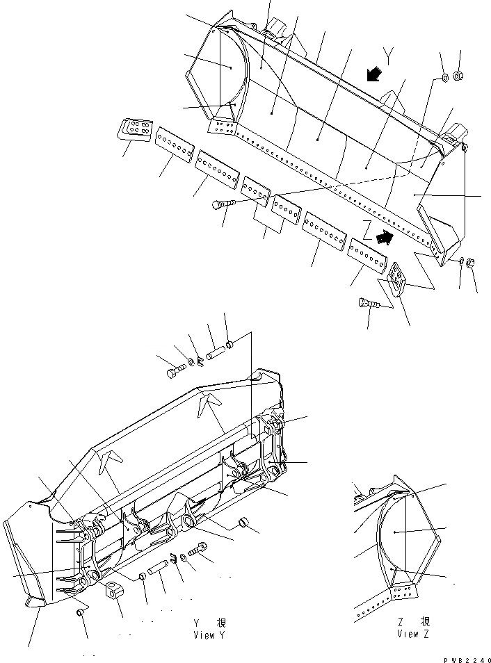 Схема запчастей Komatsu D575A-2 - ПРЯМ. ОТВАЛ ОТВАЛ (SUPER DOZER) (УСИЛЕНН.) (7.M) (/)(№-) РАБОЧЕЕ ОБОРУДОВАНИЕ