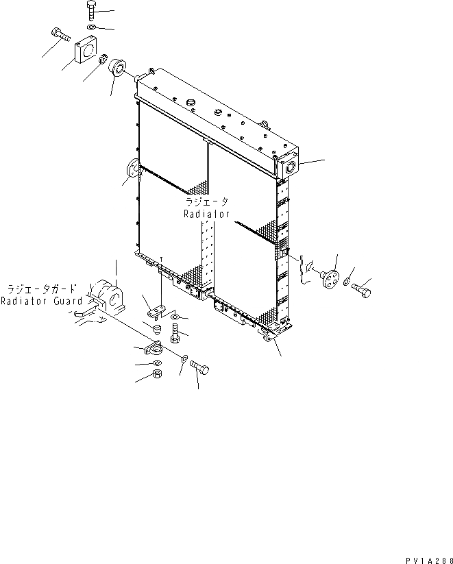 Схема запчастей Komatsu D575A-3 - КРЕПЛЕНИЕ РАДИАТОРА СИСТЕМА ОХЛАЖДЕНИЯ
