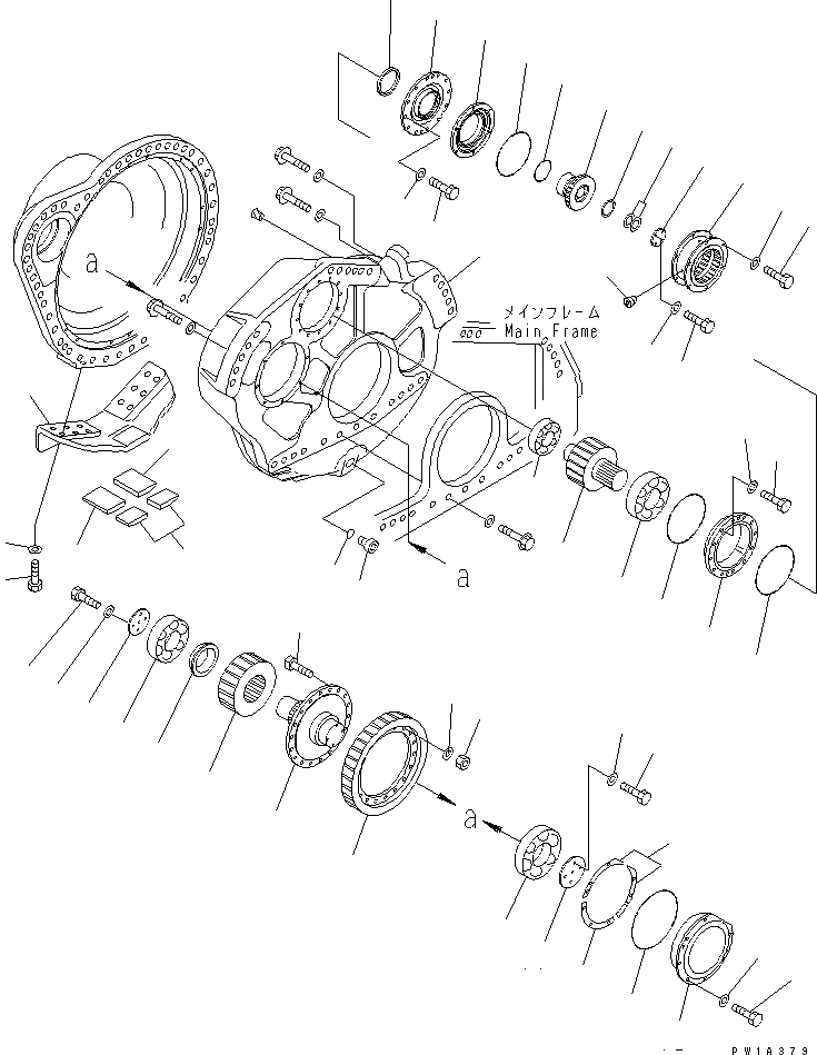 Схема запчастей Komatsu D575A-3 - КОНЕЧНАЯ ПЕРЕДАЧА (/) (ПРАВ.) ГТР CONVERTOR¤ ТРАНСМИССИЯ¤ РУЛЕВ. УПРАВЛЕНИЕ И КОНЕЧНАЯ ПЕРЕДАЧА