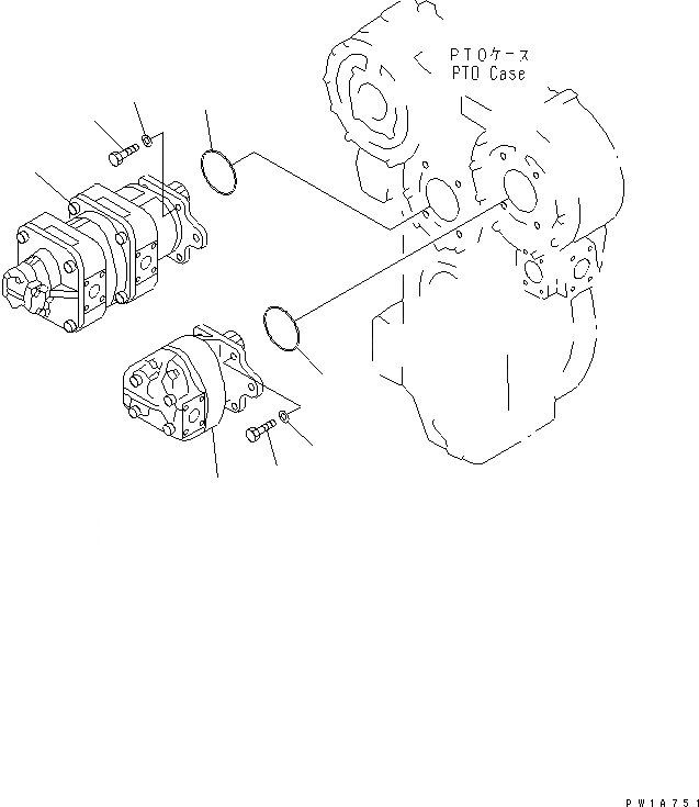 Схема запчастей Komatsu D575A-3 - HYDRAURIC НАСОС (ДЛЯ РЫХЛИТЕЛЬ)(№-) ГИДРАВЛИКА