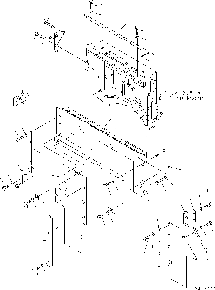 Схема запчастей Komatsu D575A-3 - FIRE DEFENSE COVER ЧАСТИ КОРПУСА