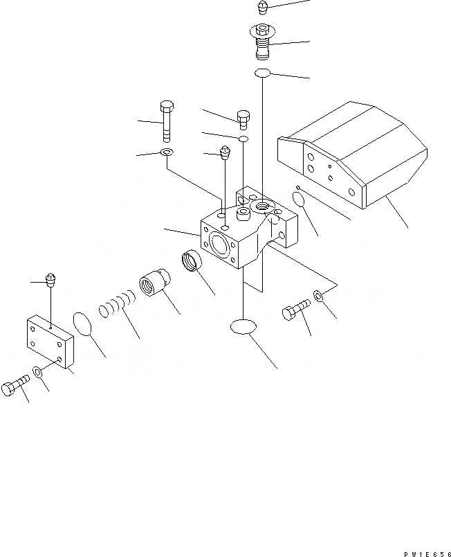 Схема запчастей Komatsu D575A-3 - КОНТРОЛЬНЫЙ КЛАПАН(С РЫХЛИТЕЛЕМ)(№-) ХОДОВАЯ