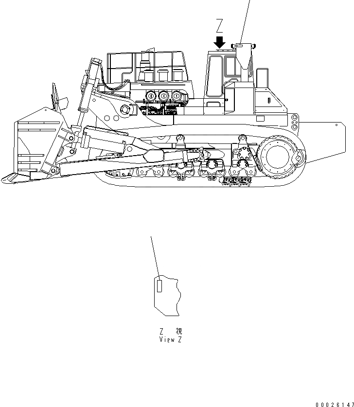 Схема запчастей Komatsu D575A-3 - МАРКИРОВКА (АНГЛ.) (R.O.P.S.) МАРКИРОВКА