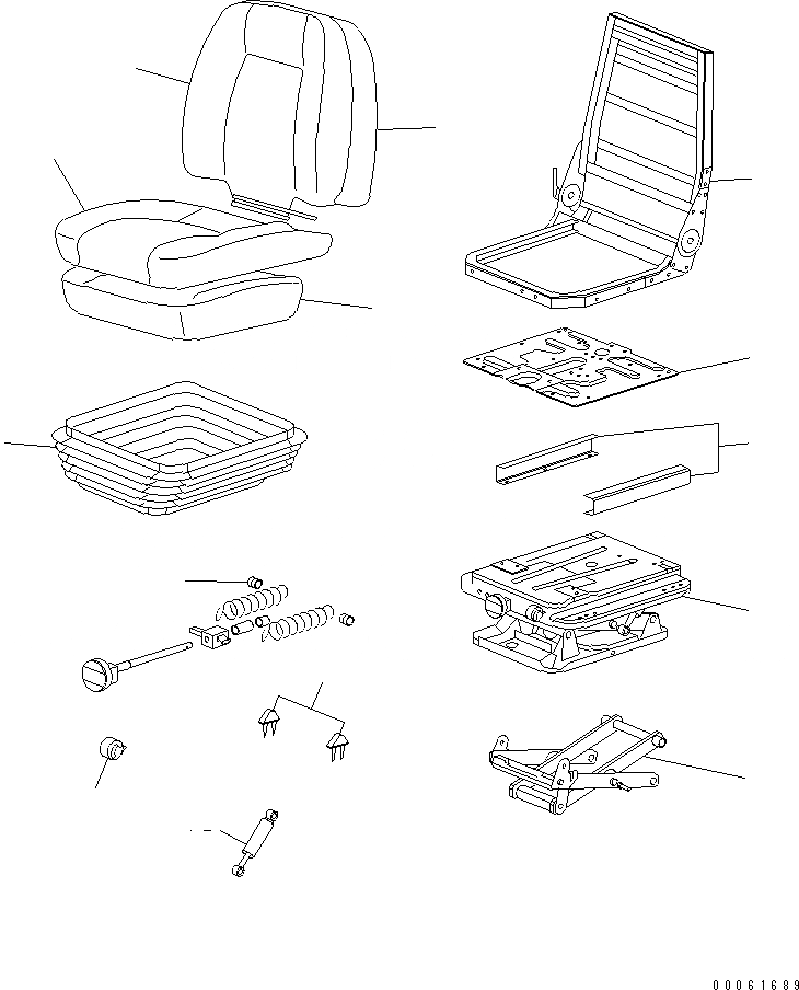 Схема запчастей Komatsu D575A-3 - СИДЕНЬЕ ОПЕРАТОРА (ТКАНЬ) ОСНОВН. КОМПОНЕНТЫ И РЕМКОМПЛЕКТЫ