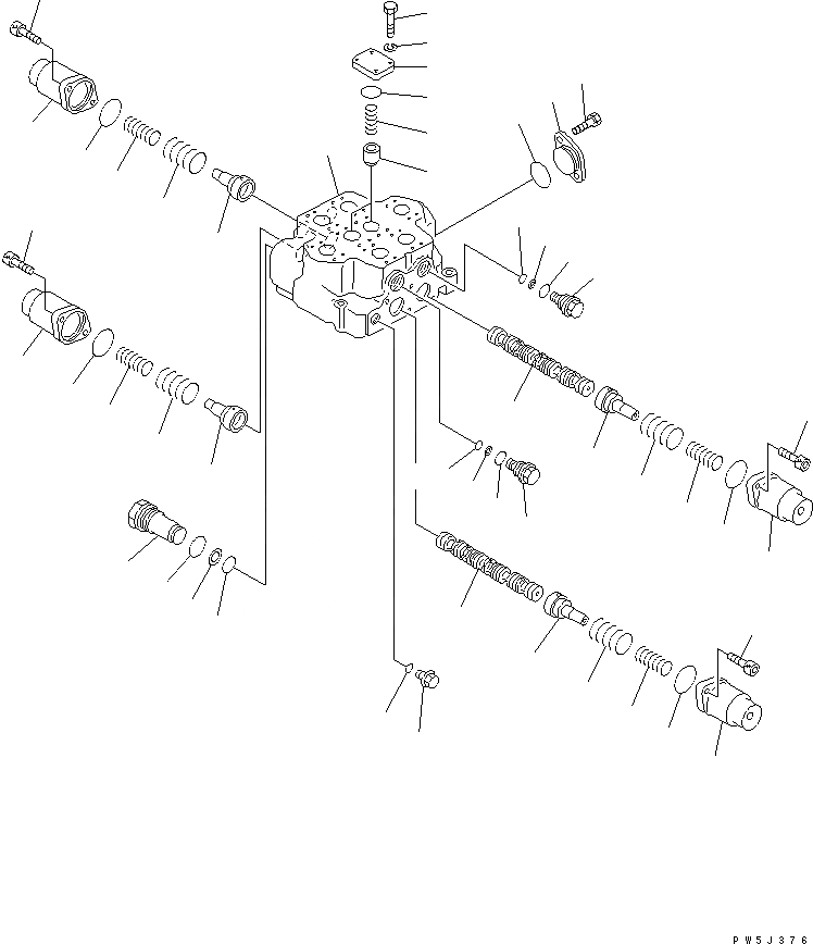 Схема запчастей Komatsu D575A-3 - УПРАВЛЯЮЩ. КЛАПАН (/) (РЫХЛИТЕЛЬ)(№-) ОСНОВН. КОМПОНЕНТЫ И РЕМКОМПЛЕКТЫ