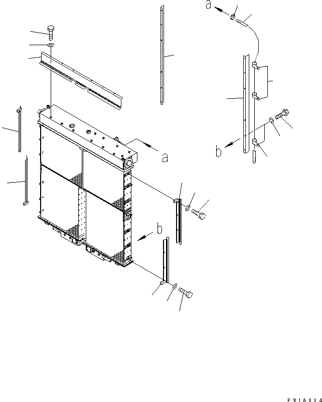 Схема запчастей Komatsu D575A-2 - РАДИАТОР ДЕФЛЕКТОР ПЛАСТИНА(№-) СИСТЕМА ОХЛАЖДЕНИЯ
