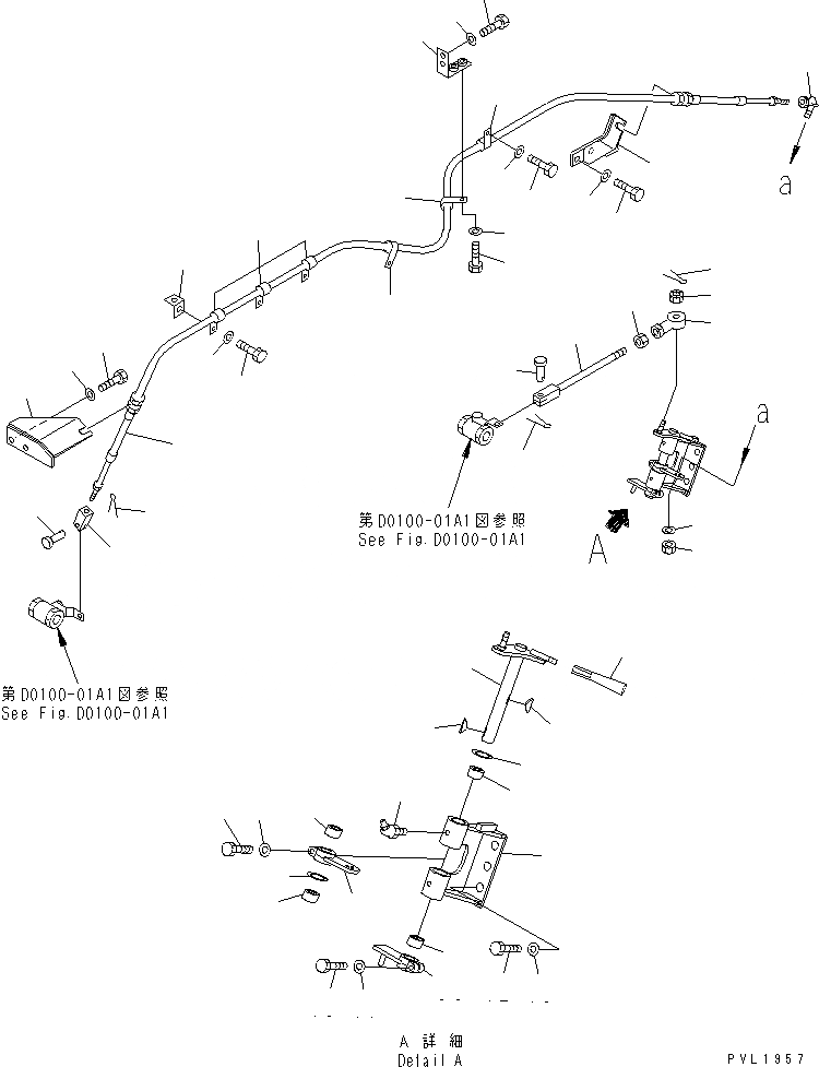 Схема запчастей Komatsu D575A-2 - ТОПЛИВН. SHUT OFF УПРАВЛ-Е (/)(№8-) ТОПЛИВН. БАК. AND КОМПОНЕНТЫ