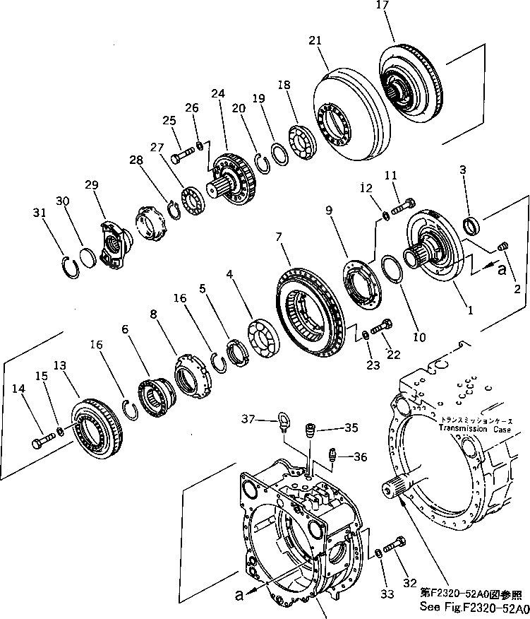 Схема запчастей Komatsu D575A-2 - ГИДРОТРАНСФОРМАТОР (/)¤ НАСОС TURBINE И STATOR ГТР CONVERTOR¤ ТРАНСМИССИЯ¤ РУЛЕВ. УПРАВЛЕНИЕ И КОНЕЧНАЯ ПЕРЕДАЧА