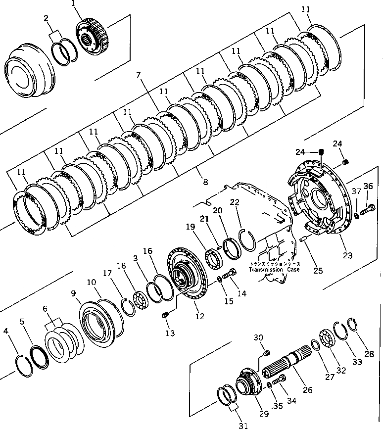 Схема запчастей Komatsu D575A-2 - ТРАНСМИССИЯ (/)¤ 1 МУФТА ГТР CONVERTOR¤ ТРАНСМИССИЯ¤ РУЛЕВ. УПРАВЛЕНИЕ И КОНЕЧНАЯ ПЕРЕДАЧА