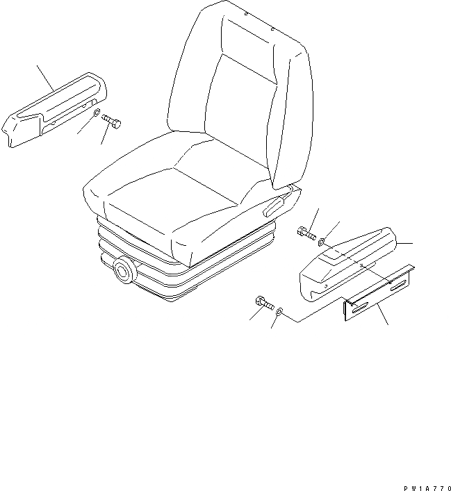 Схема запчастей Komatsu D575A-2 - ПОДЛОКОТНИК (НАКЛОНЯЕМ. ОТВАЛ)(№-) КАБИНА ОПЕРАТОРА И СИСТЕМА УПРАВЛЕНИЯ