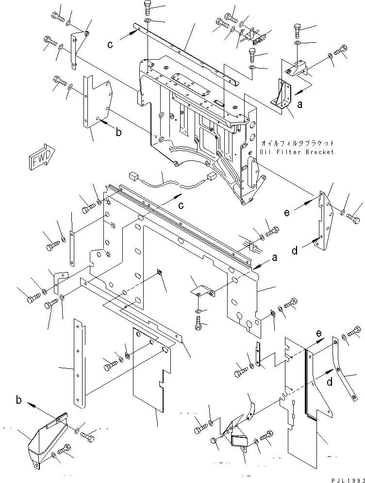 Схема запчастей Komatsu D575A-2 - FIRE DEFENSE COVER(№-) ЧАСТИ КОРПУСА