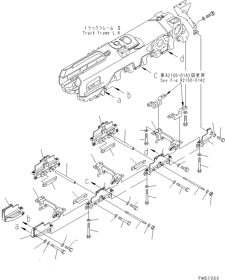 Схема запчастей Komatsu D575A-2 - SEGMENTED ПОЛН. ЗАЩИТА КАТКОВ(№8-) ХОДОВАЯ