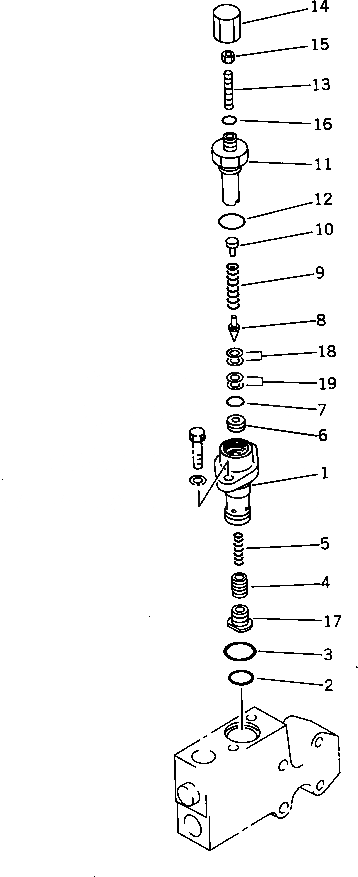 Схема запчастей Komatsu D575A-2 - КЛАПАН БЕЗОПАСНОСТИ (ДЛЯ PPC КЛАПАН) ОСНОВН. КОМПОНЕНТЫ И РЕМКОМПЛЕКТЫ
