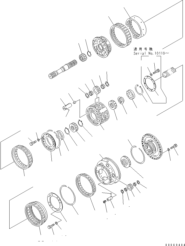 Схема запчастей Komatsu D575A-3 - ТРАНСМИССИЯ (/7) (НЕСУЩИЙ ЭЛЕМЕНТ) (/) ГТР CONVERTOR¤ ТРАНСМИССИЯ¤ РУЛЕВ. УПРАВЛЕНИЕ И КОНЕЧНАЯ ПЕРЕДАЧА