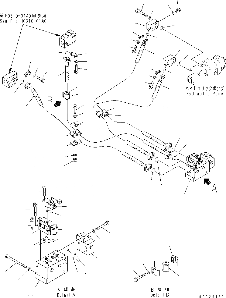 Схема запчастей Komatsu D575A-3 - ГИДР. НАСОС. ТРУБЫ (/) ГИДРАВЛИКА