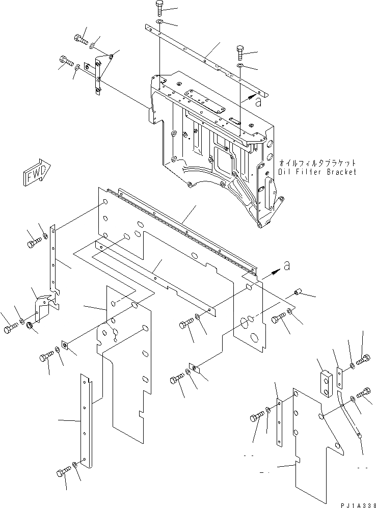 Схема запчастей Komatsu D575A-3 - FIRE DEFENSE COVER ЧАСТИ КОРПУСА