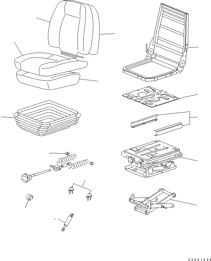 Схема запчастей Komatsu D575A-3 - СИДЕНЬЕ ОПЕРАТОРА (ТКАНЬ) ОСНОВН. КОМПОНЕНТЫ И РЕМКОМПЛЕКТЫ