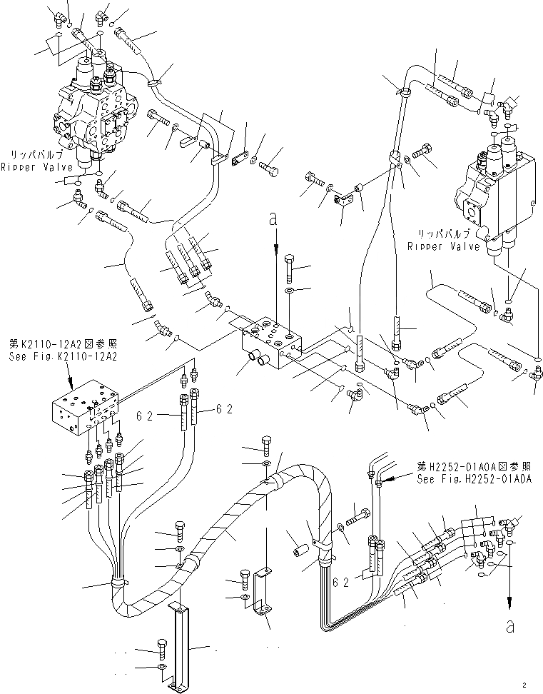 Схема запчастей Komatsu D575A-3-M - P.P.C. РЫХЛИТЕЛЬ ЛИНИЯ(№-) ГИДРАВЛИКА