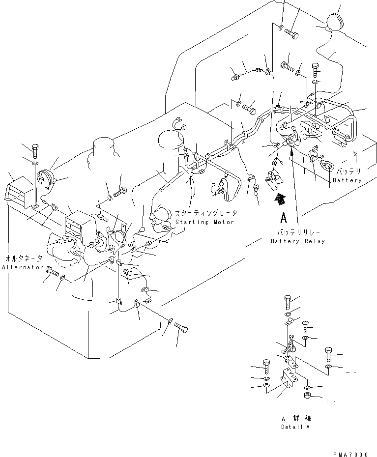 Схема запчастей Komatsu D58E-1A - ЭЛЕКТРИКА (REGULATION OF ЕС DYNAMIC NOISE)(№87-) ЭЛЕКТРИКА