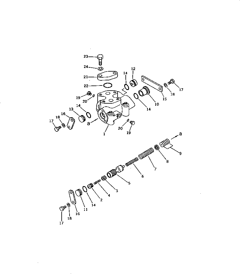 Схема запчастей Komatsu D58E-1A - РАЗГРУЗ. КЛАПАН СИЛОВАЯ ПЕРЕДАЧА И КОНЕЧНАЯ ПЕРЕДАЧА