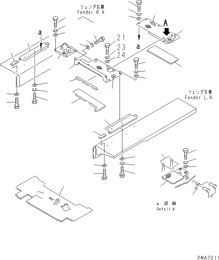 Схема запчастей Komatsu D58E-1A - ПОЛ (REGULATION OF EC INCLUSION)(№8-) КАБИНА ОПЕРАТОРА И СИСТЕМА УПРАВЛЕНИЯ