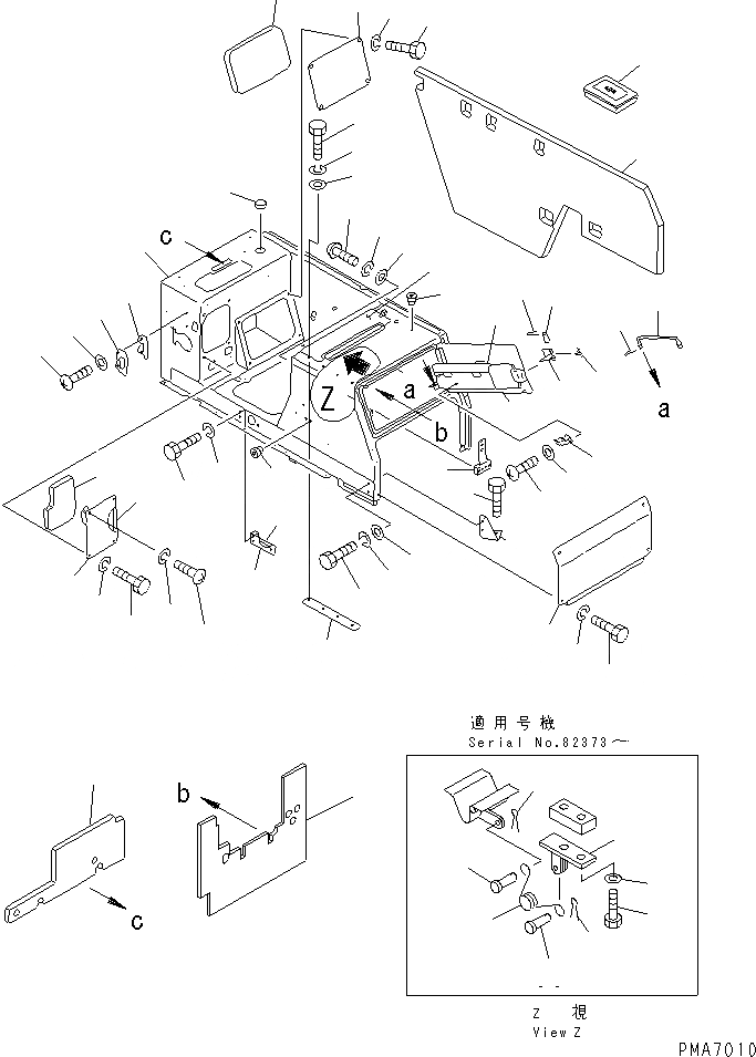 Схема запчастей Komatsu D58E-1A - КОРПУС (REGULATION OF EC INCLUSION)(№8-) КАБИНА ОПЕРАТОРА И СИСТЕМА УПРАВЛЕНИЯ