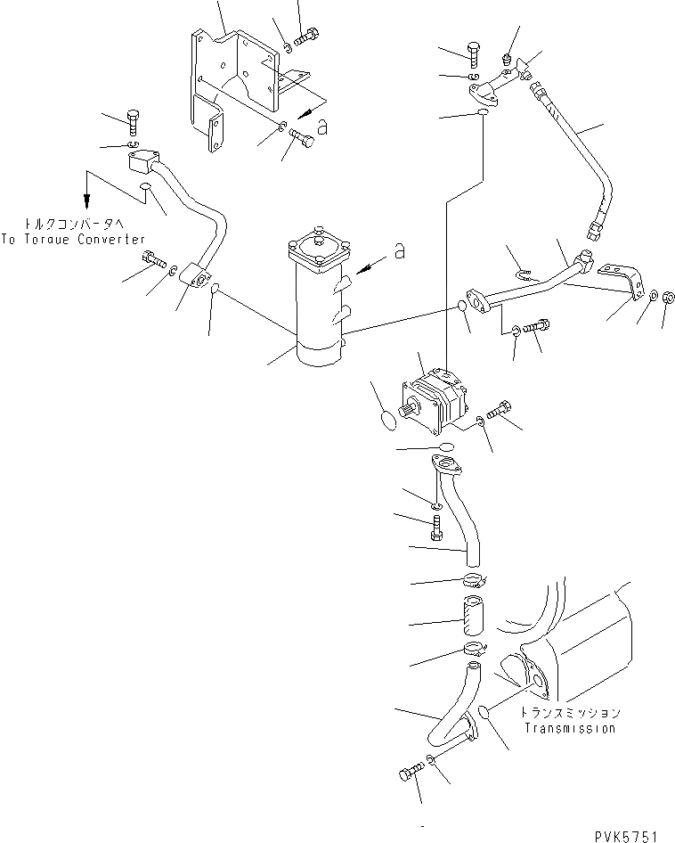 Схема запчастей Komatsu D58E-1B - ГИДРОЛИНИЯ ТРАНСМИССИИ (/) (REGULATION OF EC INCLUSION)(№8-88) СИЛОВАЯ ПЕРЕДАЧА И КОНЕЧНАЯ ПЕРЕДАЧА