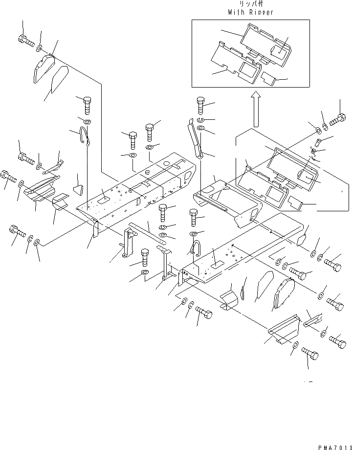 Схема запчастей Komatsu D58E-1B - КРЫЛО И ЗАДН. КРЫШКА (REGULATION OF ЕС DYNAMIC NOISE)(№8-) ЧАСТИ КОРПУСА