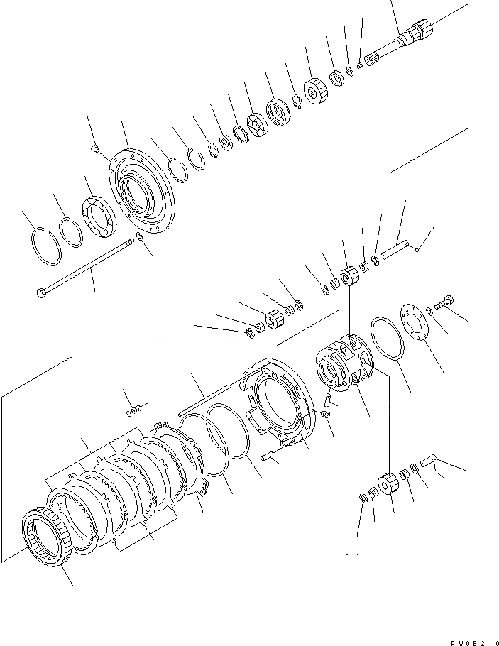 Схема запчастей Komatsu D58E-1 - ТРАНСМИССИЯ (ПЕРЕД. МУФТА И ВАЛ) СИЛОВАЯ ПЕРЕДАЧА И КОНЕЧНАЯ ПЕРЕДАЧА