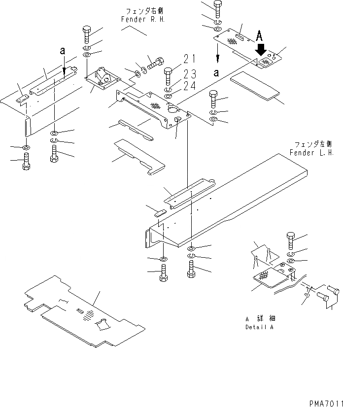 Схема запчастей Komatsu D58P-1C - ПОЛ (REGULATION OF EC INCLUSION)(№899-) КАБИНА ОПЕРАТОРА И СИСТЕМА УПРАВЛЕНИЯ