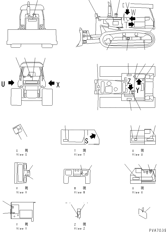 Схема запчастей Komatsu D58P-1C - МАРКИРОВКА (АНГЛ.) (REGULATION OF ЕС DYNAMIC NOISE)(№88-) МАРКИРОВКА