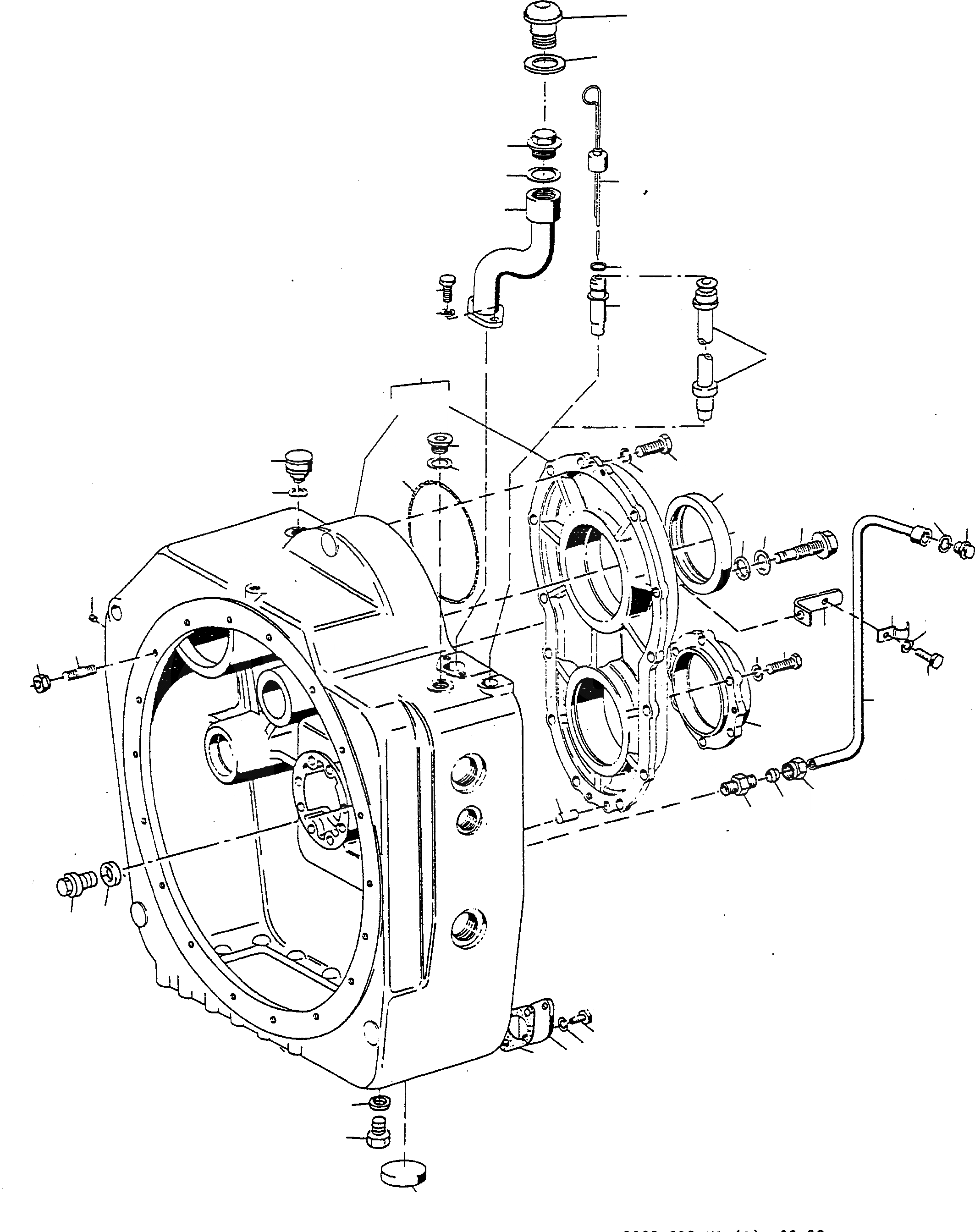 Схема запчастей Komatsu D600D - CONVERTER ТРАНСМИССИЯ ТРАНСМИССИЯ И ЗАДН. МОСТ