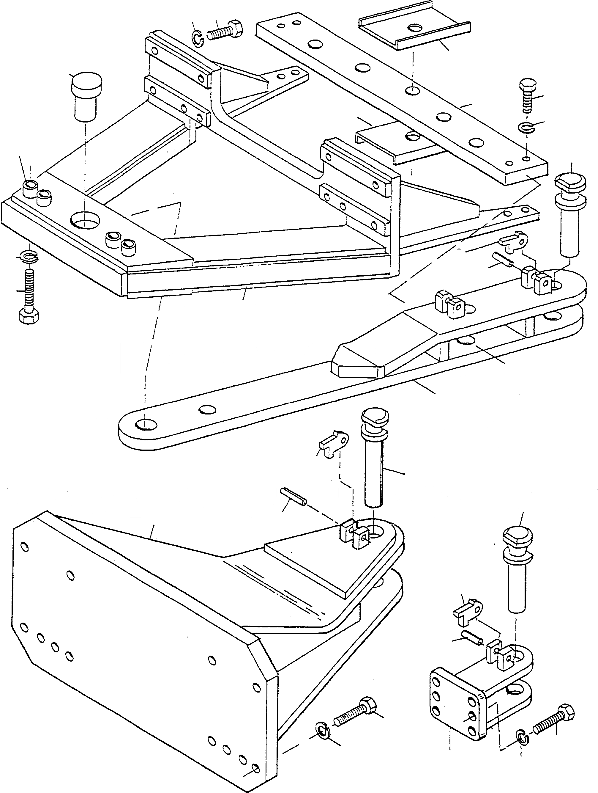 Схема запчастей Komatsu D600D - TOWING DEVICE ШАССИ И SUPERSTRUCTURE