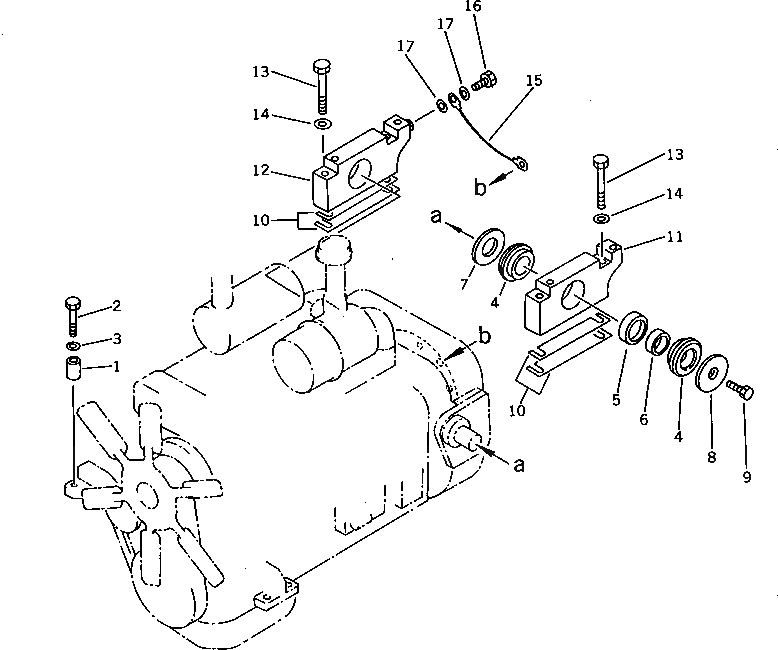 Схема запчастей Komatsu D60A-8 - ДВИГАТЕЛЬ ATTACHING ЧАСТИ (ШУМОПОДАВЛ. ДЛЯ EC) (DA-8A)(№-) ШУМОПОДАВЛ. ДЛЯ EC