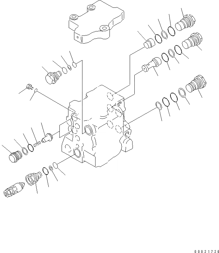 Схема запчастей Komatsu D60P-12-E - КОНТРОЛЬНЫЙ КЛАПАН (2-Х СЕЦИОНН.) (/) (STD) ОСНОВН. КОМПОНЕНТЫ И РЕМКОМПЛЕКТЫ