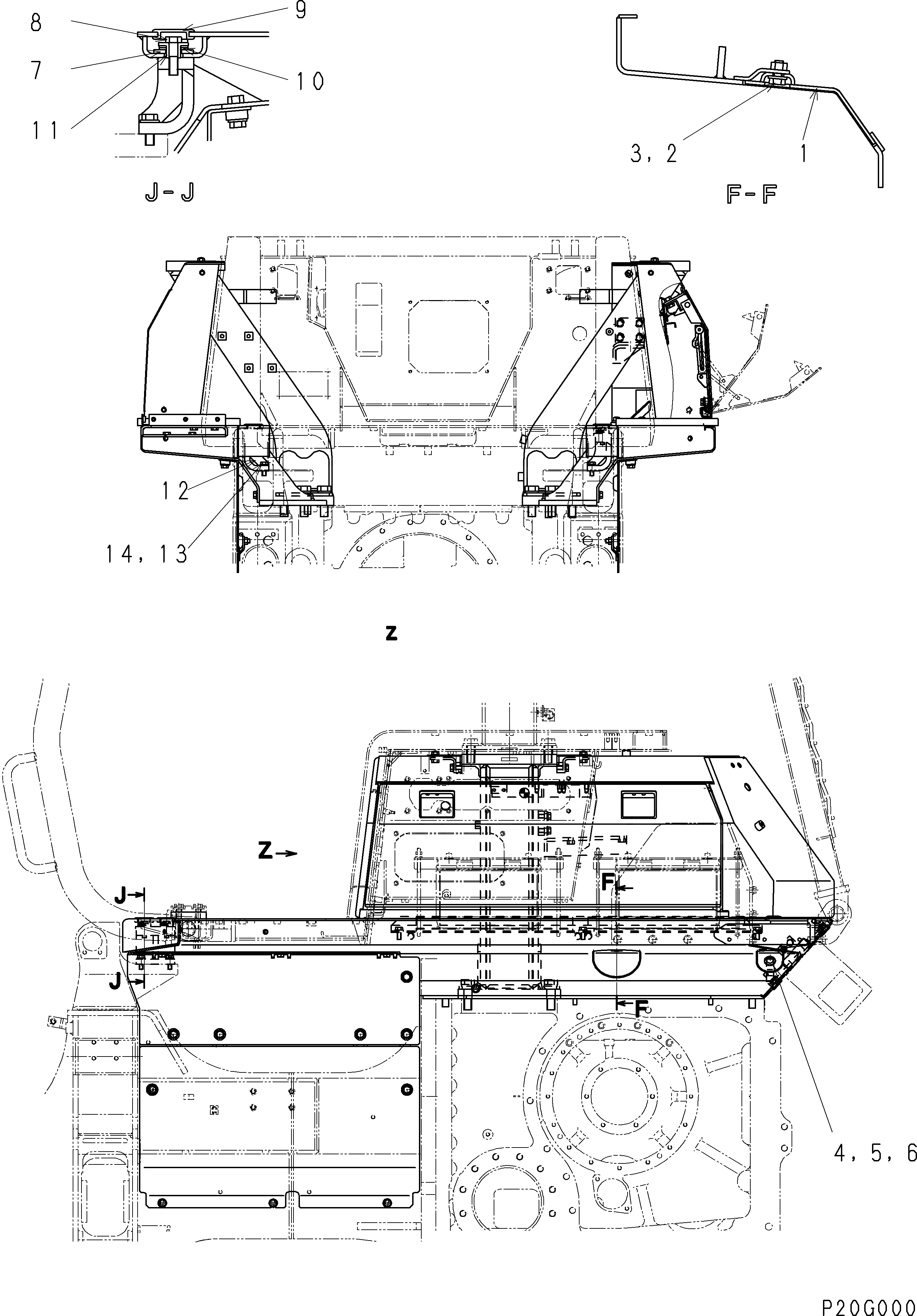 Схема запчастей Komatsu D61E-12 - КРЫЛО (ЛЕВ.) (ВНУТР. ПОКРЫТИЕ) (ДЛЯ СНГ)(№8-) ЧАСТИ КОРПУСА